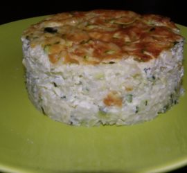 Gratin de riz et de courgette