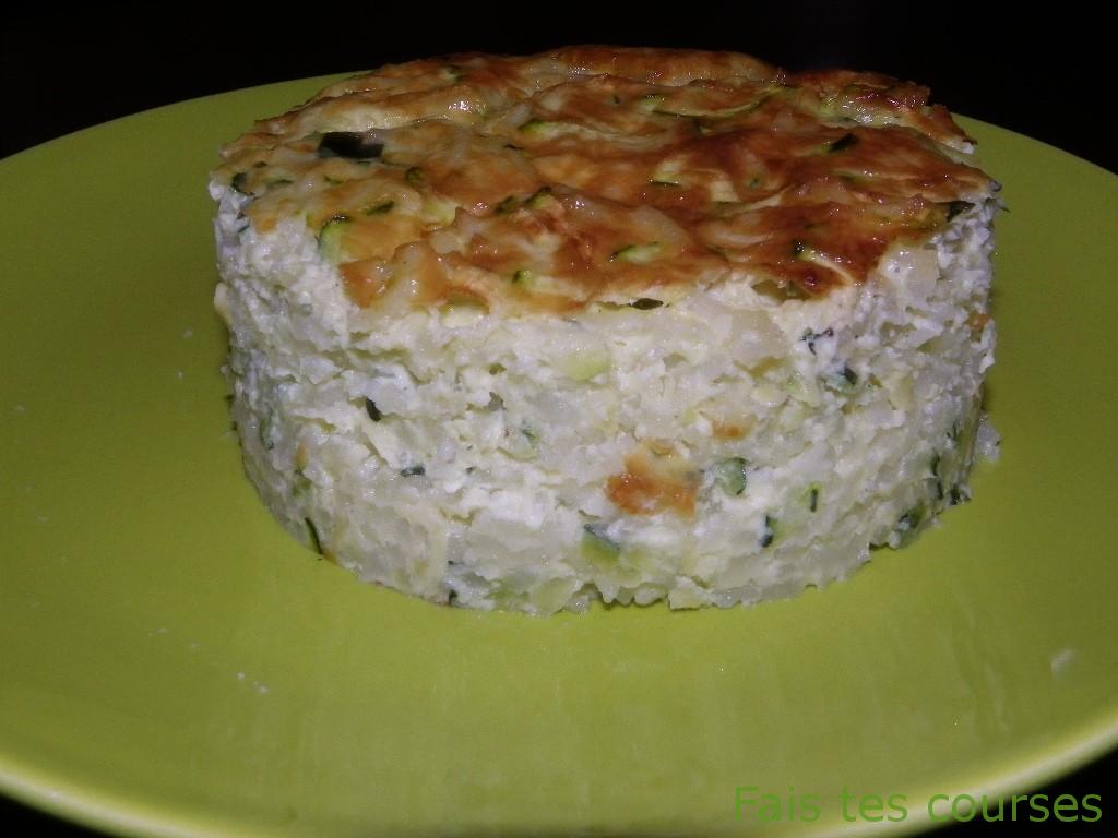 Gratin de riz et de courgette