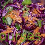 Salade de chou rouge à l'asiatique