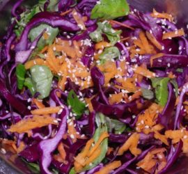 Salade de chou rouge à l'asiatique