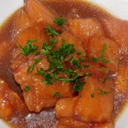 recette de saumon mariné et arrosé de caramel de soja