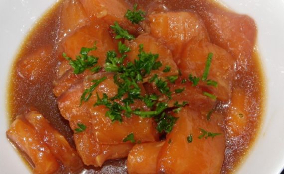 recette de saumon mariné et arrosé de caramel de soja