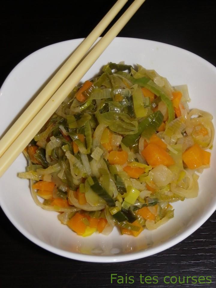 wok aux légumes sucré-salé