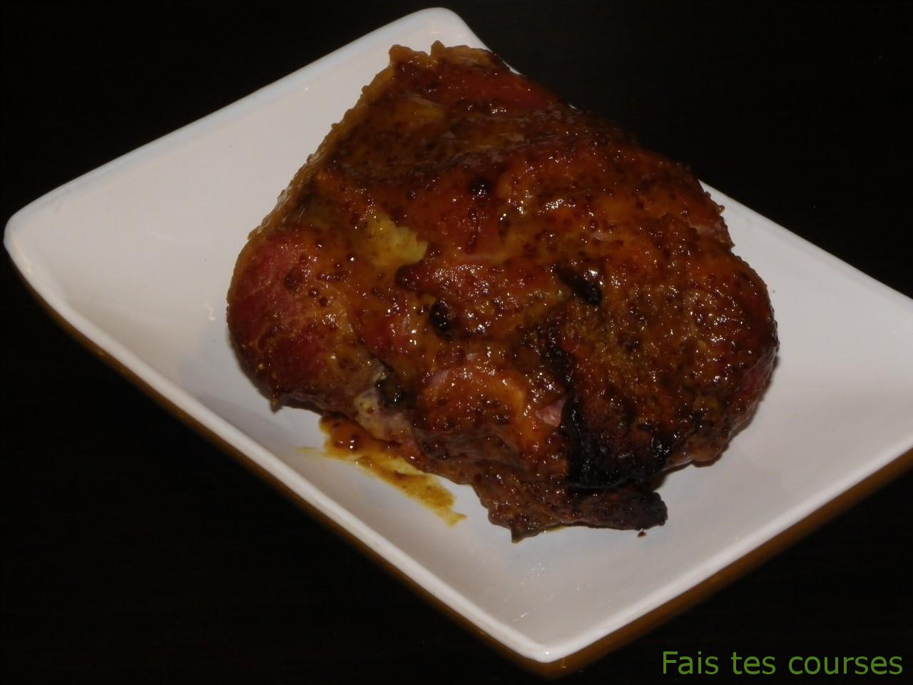 Jarret de porc braisé au miel