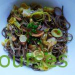 Sobas aux poireaux et aux shiitakes