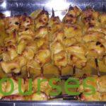 Brochettes de poulet sauce cacahuètes