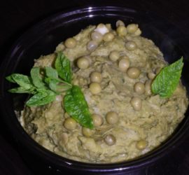 purée de petit pois à la menthe