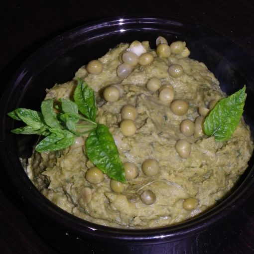 purée de petit pois à la menthe