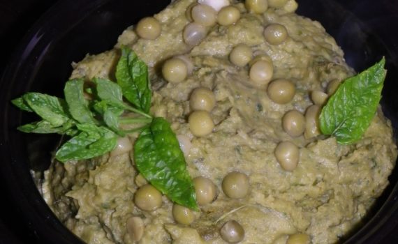 purée de petit pois à la menthe
