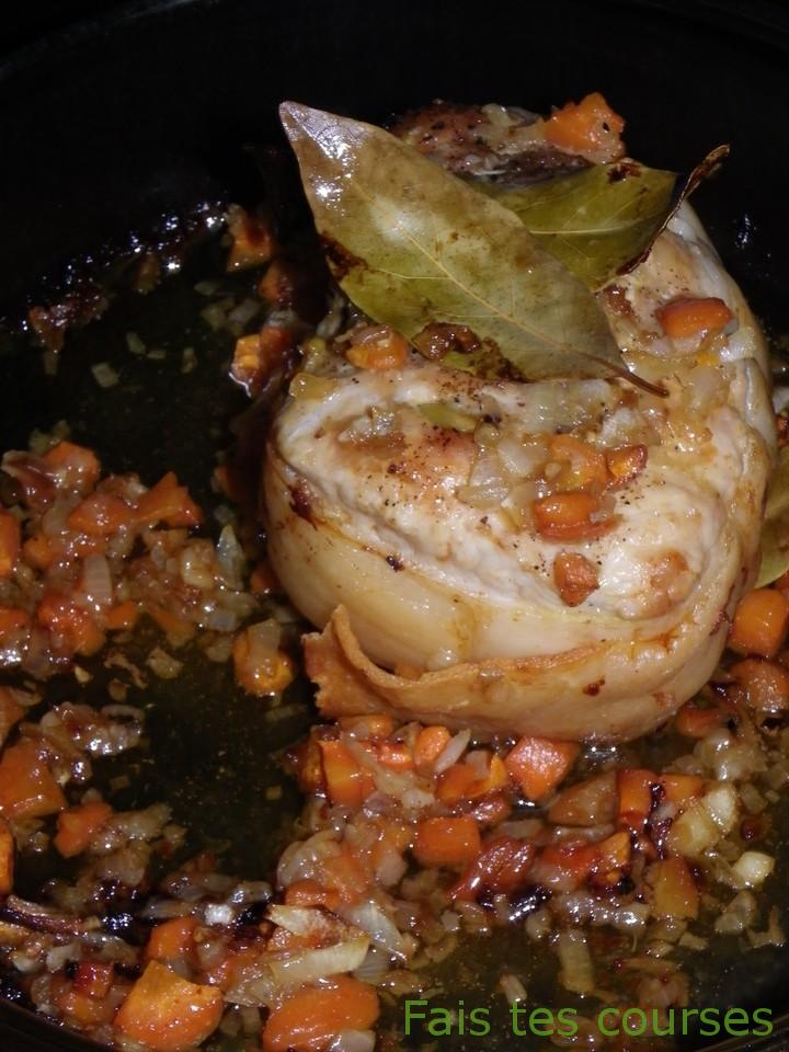 rôti de dinde aux petits légumes