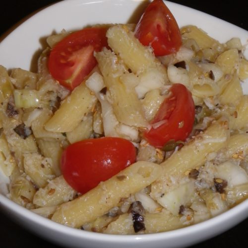 salade de penne au crabe