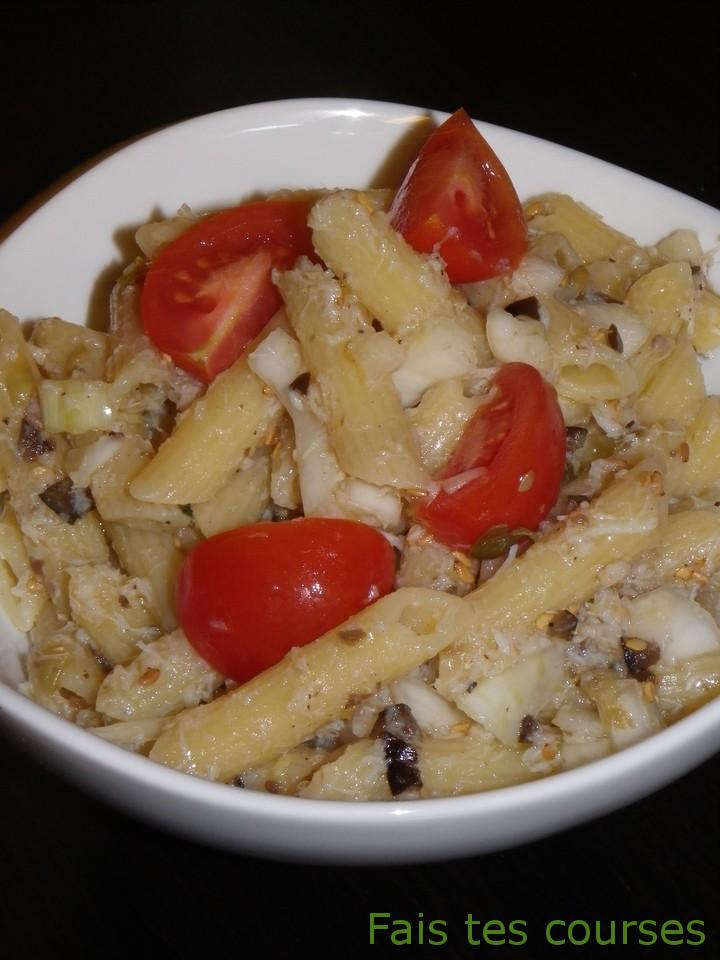 salade de penne au crabe