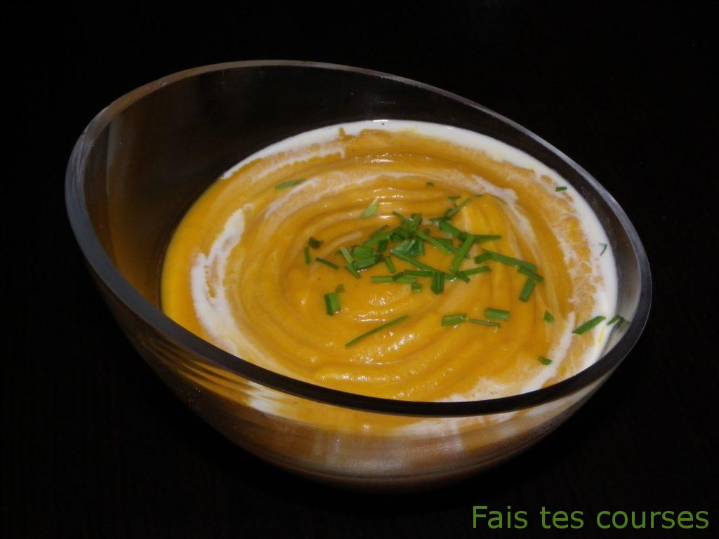 velouté de butternut et patates douces
