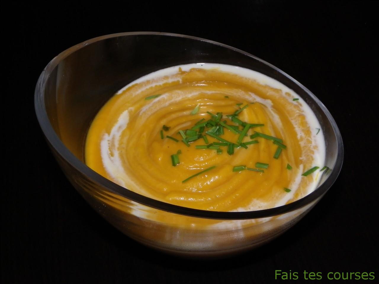 velouté de butternut et patates douces