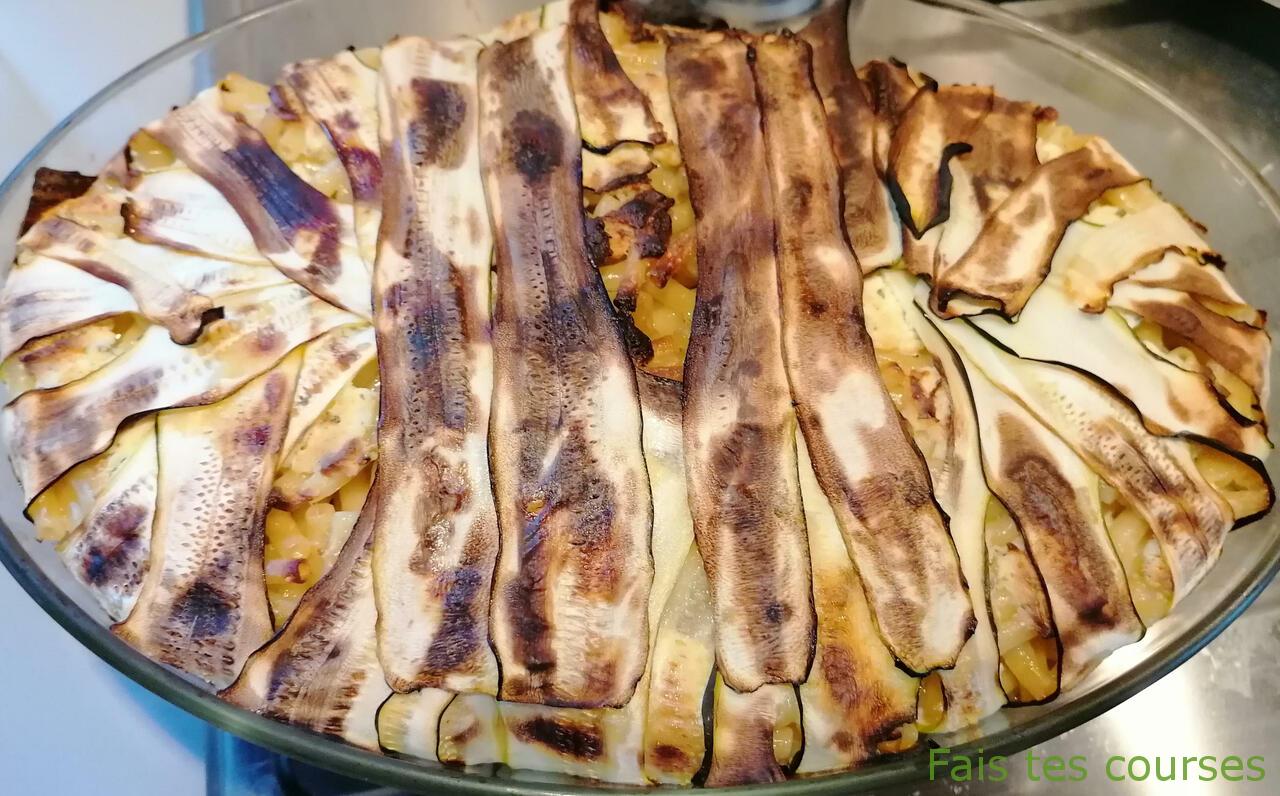 Gratin de courgettes aux pâtes