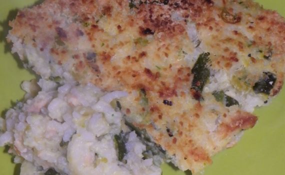 Gratin de courgette et saumon
