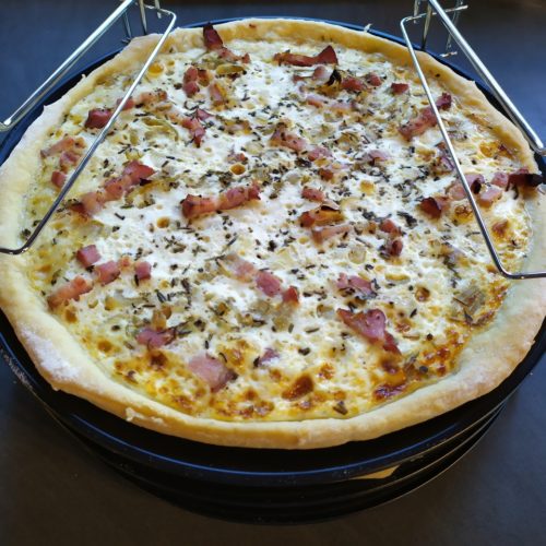 Pizza crème lardon