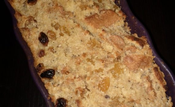 Pudding aux raisins et aux 3 alcools