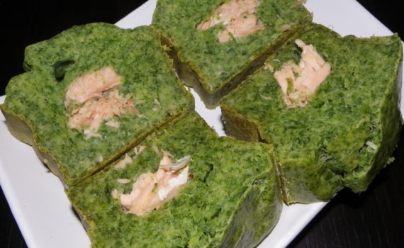 Cake au saumon et à l'épinard